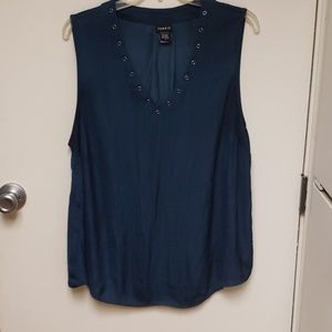 Torrid polyester sheer sleeveless top